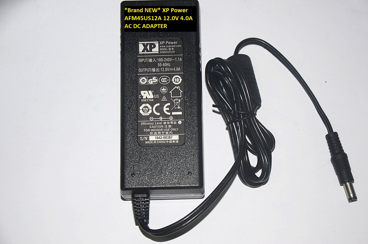 *Brand NEW*AC DC ADAPTER 12.0V 4.0A XP Power AFM45US12A 5.5*2.5/5.5*2.1
